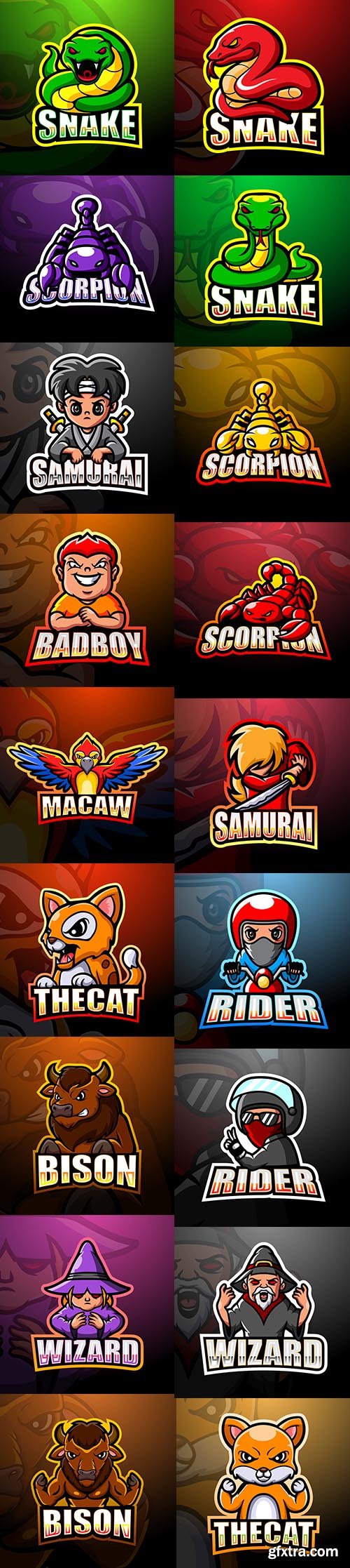 18 Mascot Esport Iillustration Pack