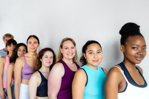 Group of diverse people in yoga class - 2194695