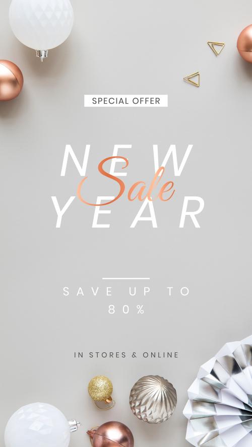 Festive phone sale ads template vector - 2020236