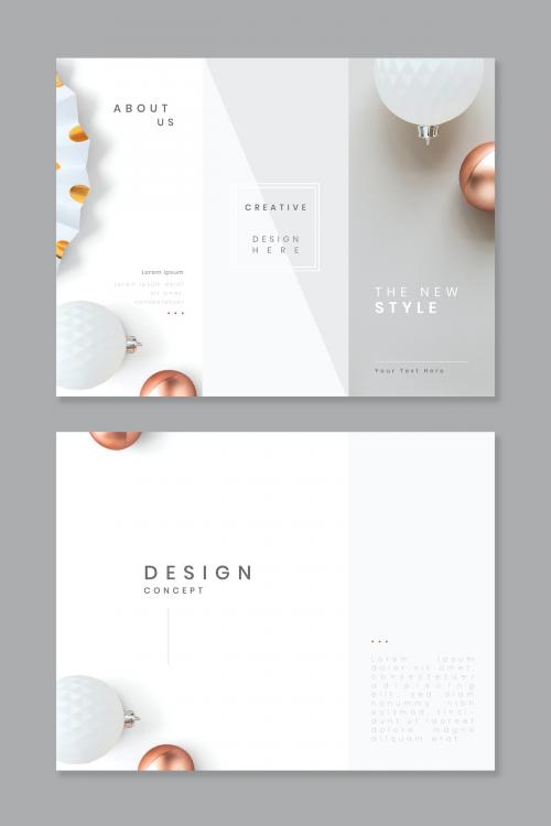 Luxury seasonally themed flyer vector - 2020296