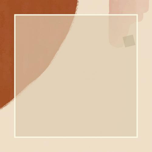 Rectangle frame on brown and cream watercolor background vector - 2030223