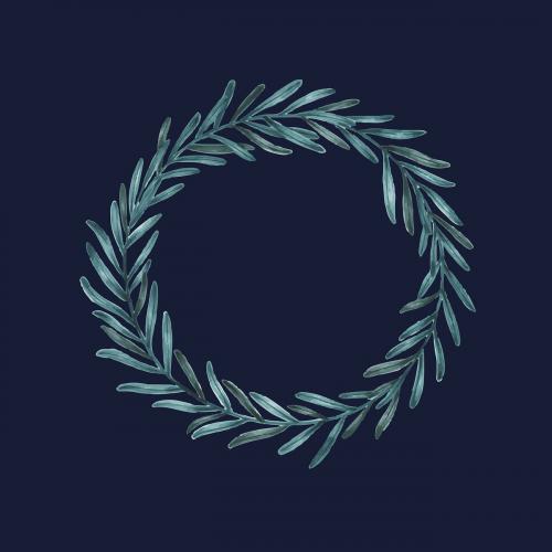 Hand drawn eucalyptus wreath vector - 2032887