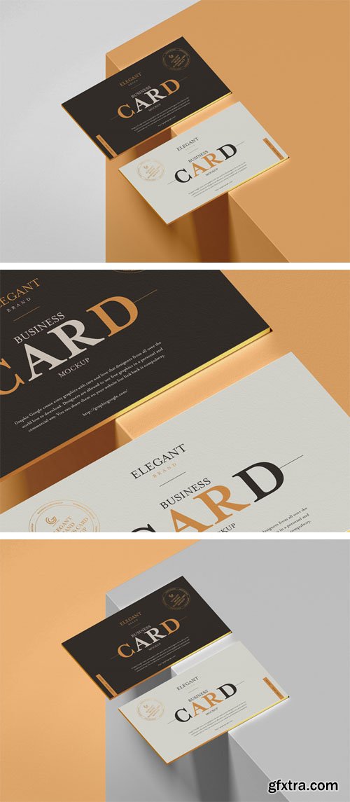 Elegant Brand Business Card PSD Mockup