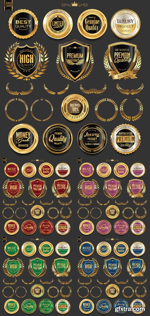 400+ Golden Labels Vector Graphics