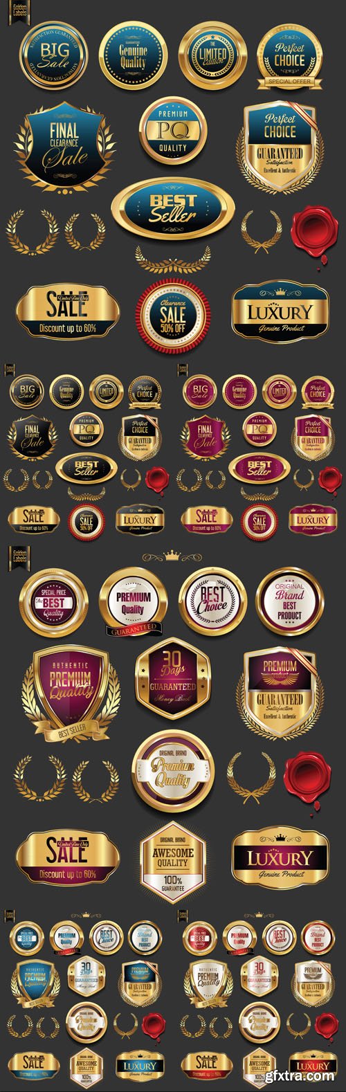 400+ Golden Labels Vector Graphics