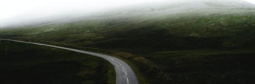 Misty scenic route in Scotland - 1218452