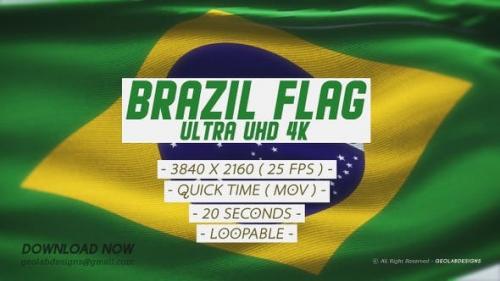 Videohive - Brazil Flag - Ultra UHD 4K Loopable