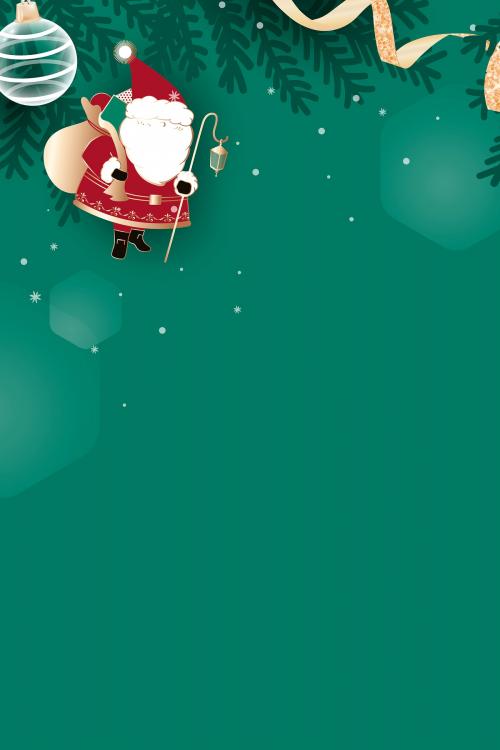 Christmas doodle on green background vector - 1229072