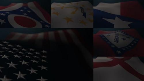 Videohive - Flag of 50 States and the Flag of USA