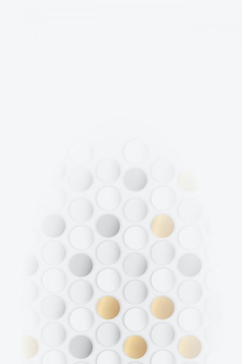 White and gold seamless round pattern background vector - 1229444