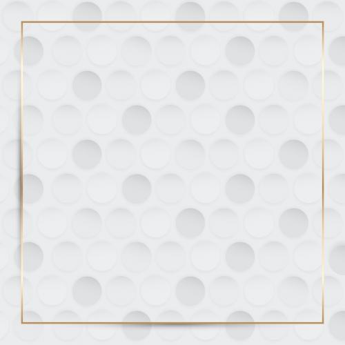 Gold frame on white and gray seamless round pattern vector - 1229502