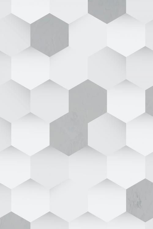 White and gray hexagon pattern background vector - 1229518