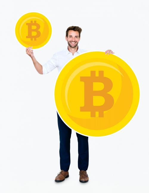 Businessman investing in bitcoin cryptocurrency electronic cash - 477271