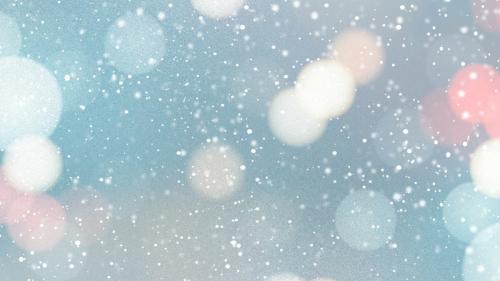 Colorful bokeh light in a snowy day - 1229673