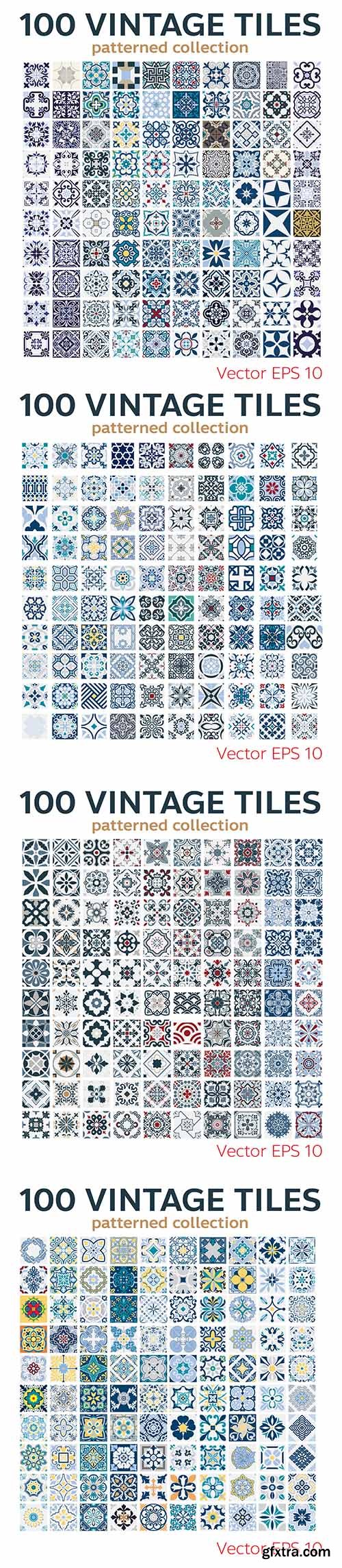 400 Vintage Tiles Patterns Antique Seamless Design