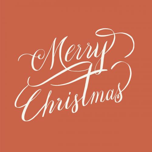 Merry Christmas typography style vector - 1229821