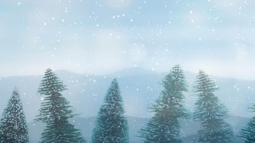 Snowy pine tree design space wallpaper - 1229768