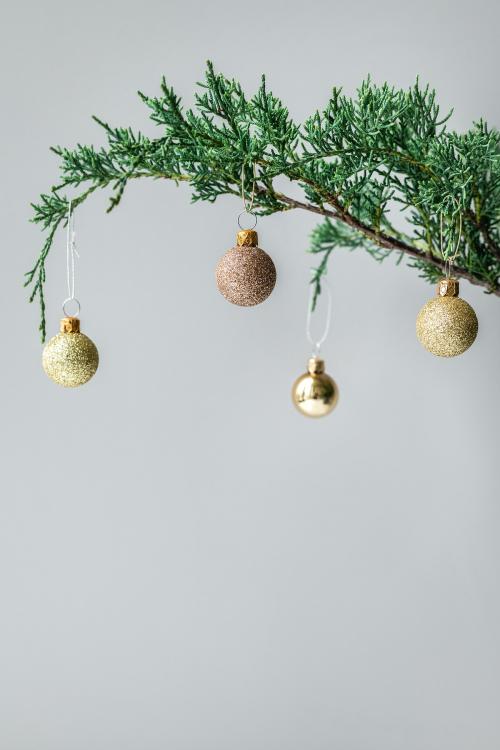 Festive baubles on a Christmas tree - 1231187