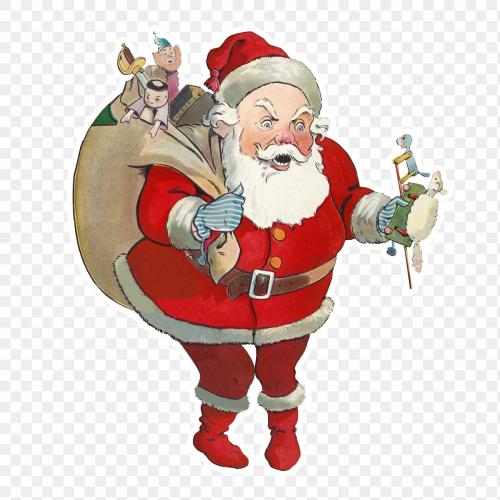 Evilly Santa Claus giving away the presents sticker transparent png - 1232909