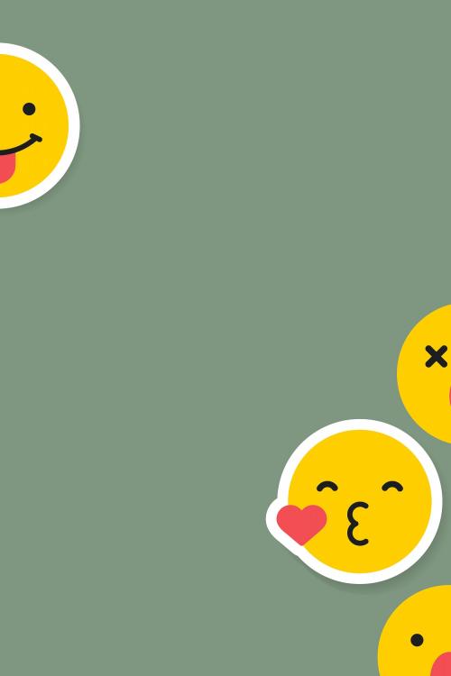 Round yellow emoticons isolated on green background vector - 1230338