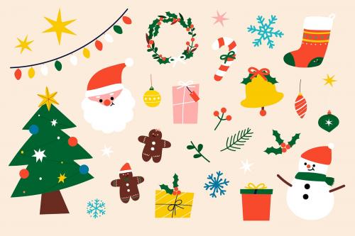 Festive Christmas design element vector - 1230352