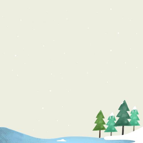 Pine forest on beige background vector - 1231055