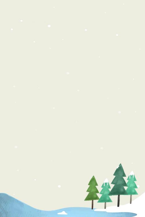 Pine forest on beige background vector - 1231058