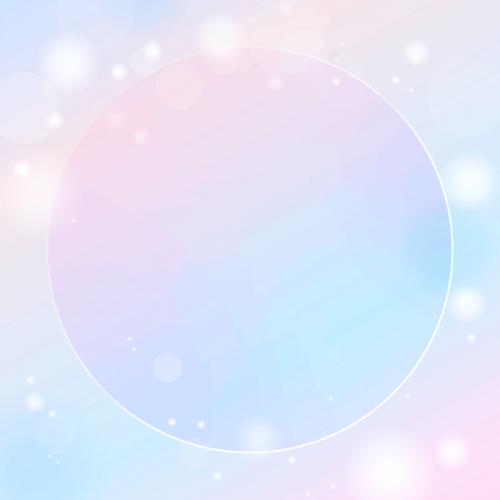 Round frame on pink and blue gradient with Bokeh light background vector - 1232245