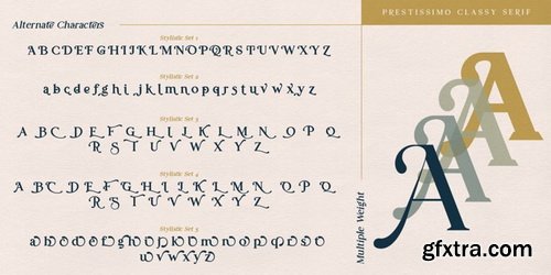 Prestissimo Classy Font Family