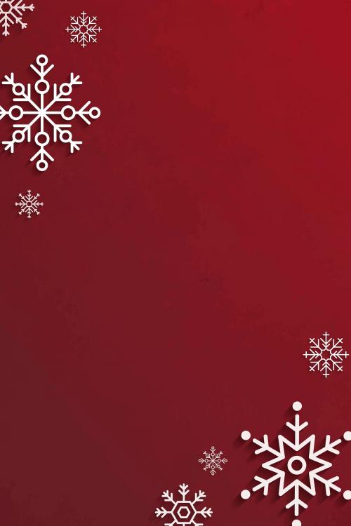 Snowflake Christmas frame design on a red background vector - 1233997