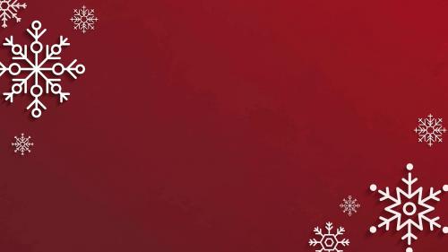 Snowflake Christmas frame design on a red background vector - 1234020