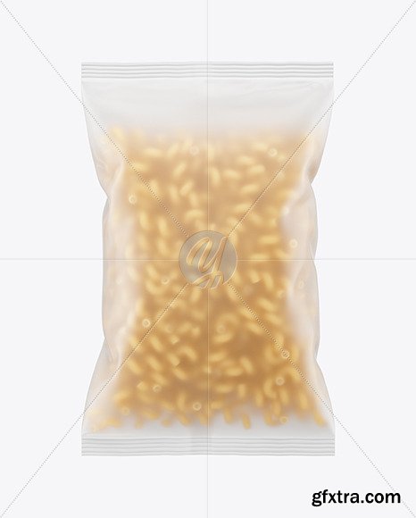 Frosted Plastic Bag With Cavatappi Pasta 62093