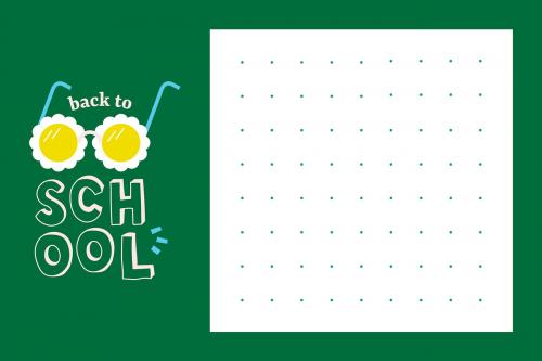 Back to school notepaper template vector - 1017096