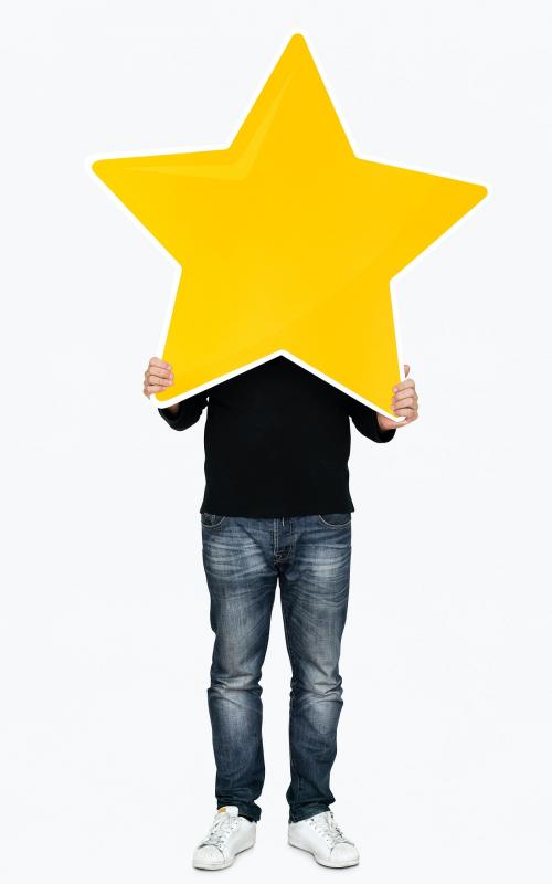 A man holding a star icon - 475215