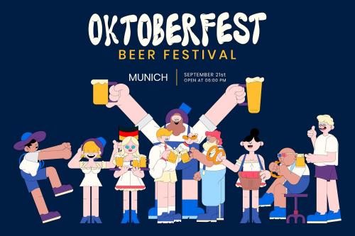 Oktoberfest beer festival celebration vector - 1178925