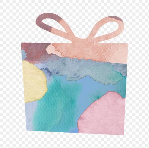 Colorful Christmas gift box transparent png - 1229306