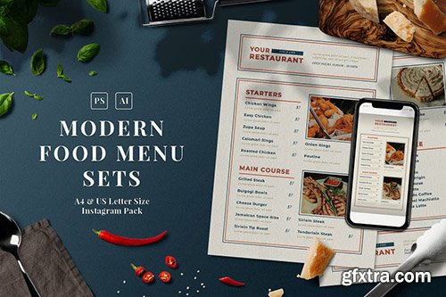 Modern Food Menu Set