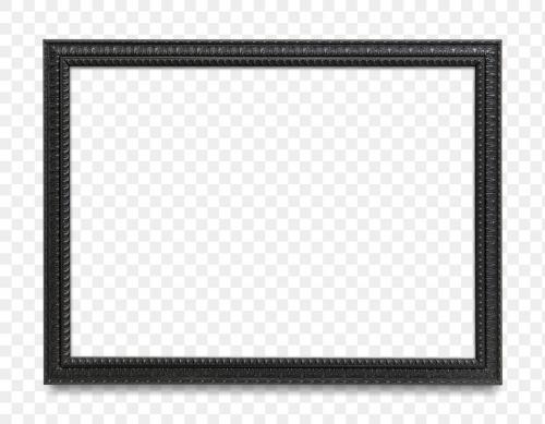 Black picture frame transparent png - 1230847