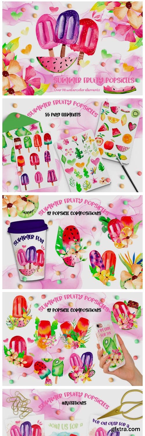 Summer Fruity Popsicles Collections 4440946