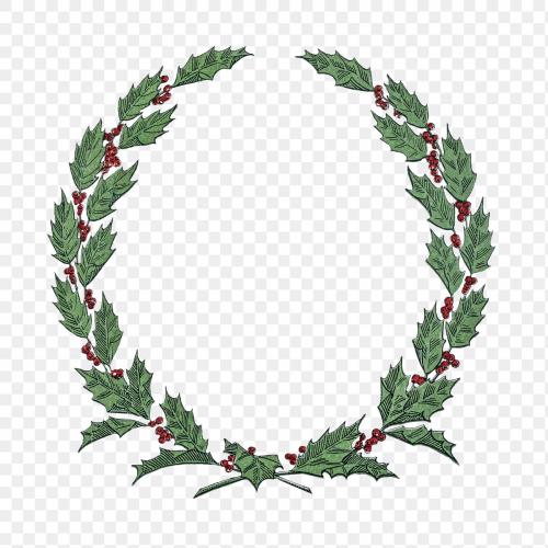 Festive Christmas wreath transparent png - 1232619