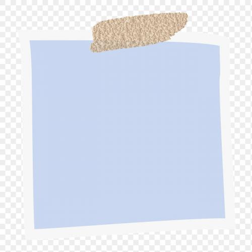 Blank blue notepaper on transparent - 1233308