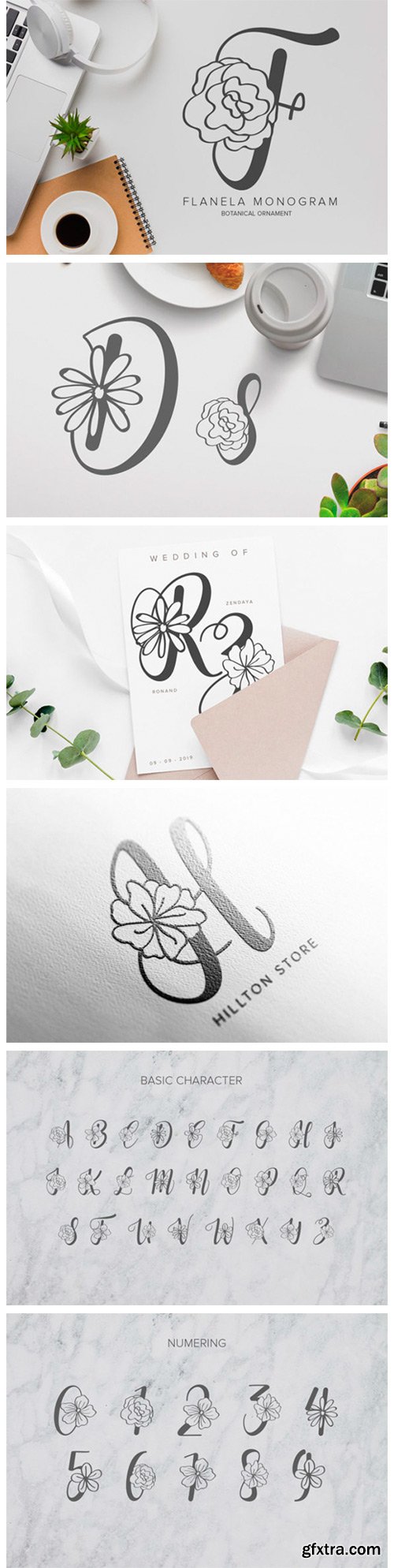 Flanela Monogram Font