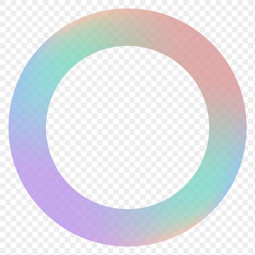 Colorful ring gradient element transparent png - 1235153