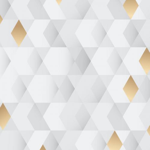 White and gold geometric pattern background vector - 1229414