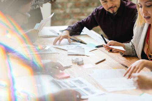 Startup business team brainstorming in the meeting room - 2012640