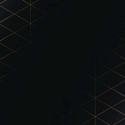 Seamless gold rhombus grid pattern on black background vector - 1229445