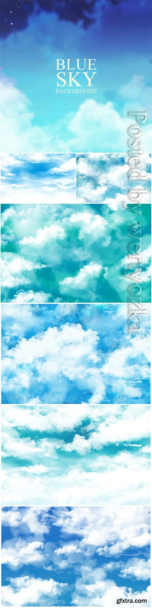 Sky paint texture vector background