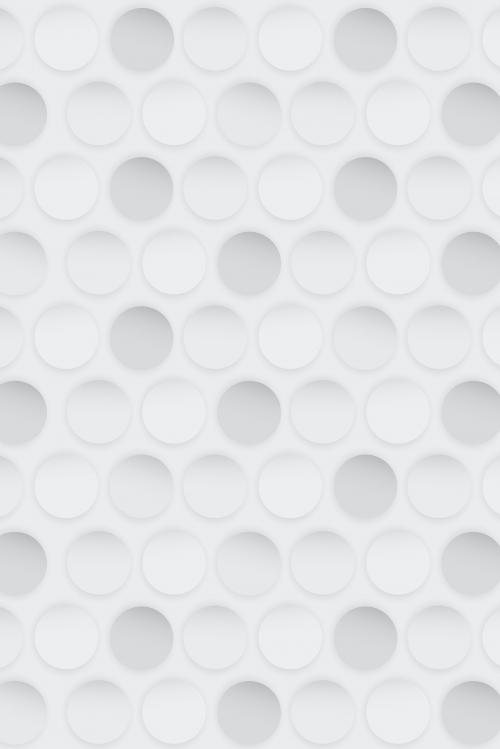 White and gray seamless round pattern vector - 1229470