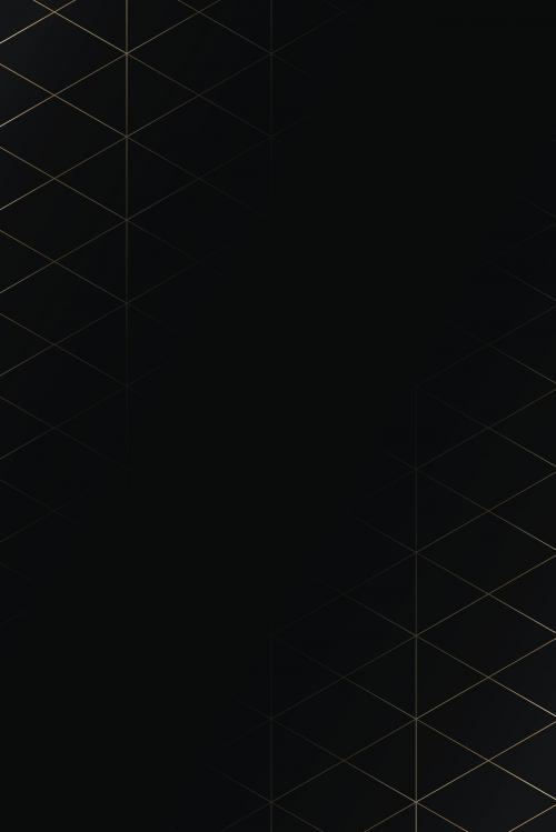 Seamless gold rhombus grid pattern on black background vector - 1229498