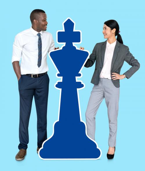 Business partners with a chess piece - 470390